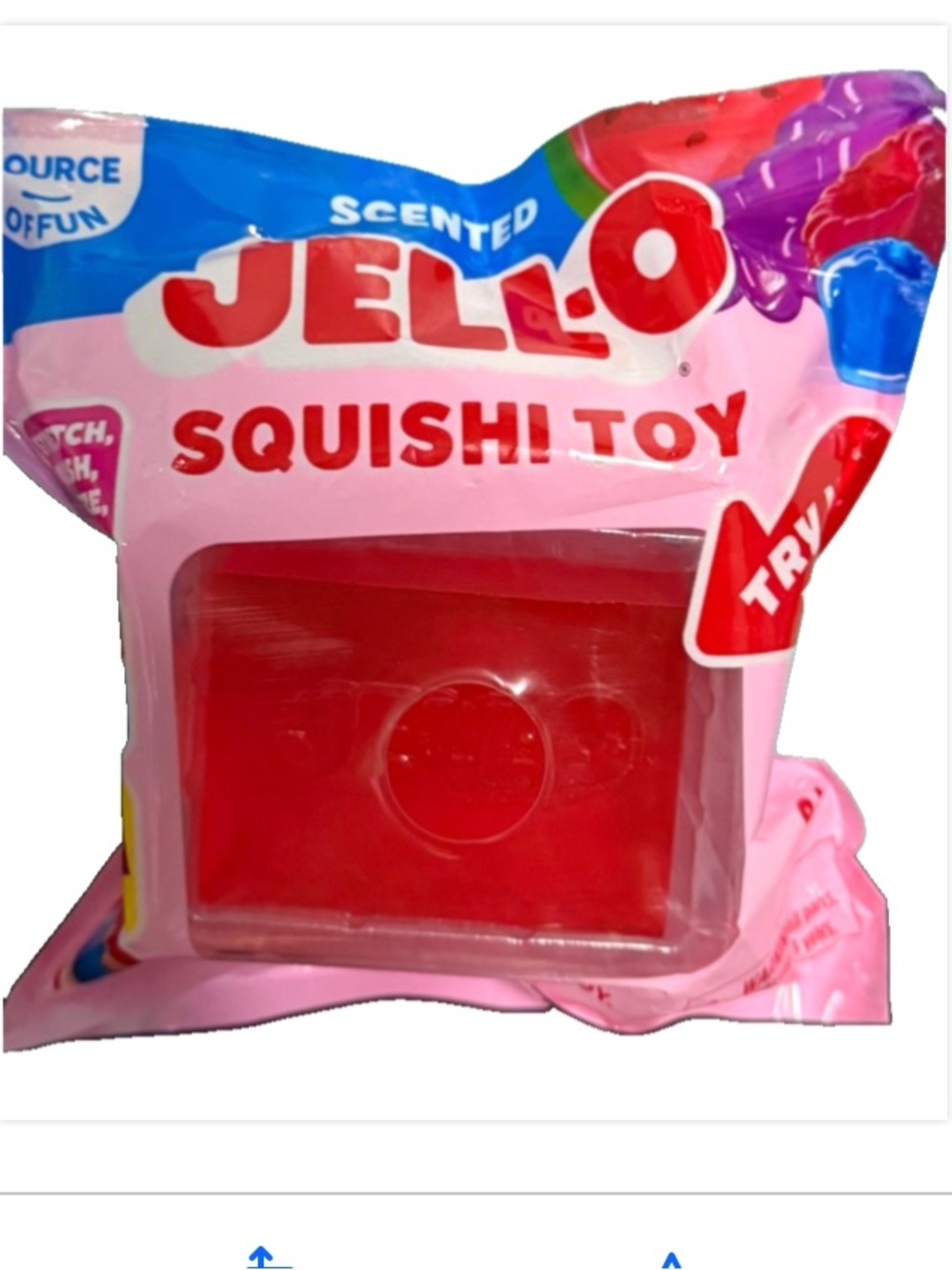 Red Jell-O Squishi Jiggle Cube Squishy Toy Scented